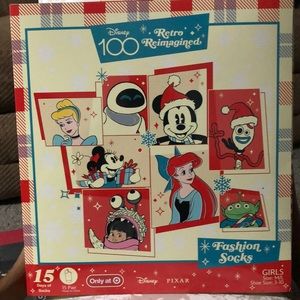 Retro Disney Girls 15 Days of Socks M/L